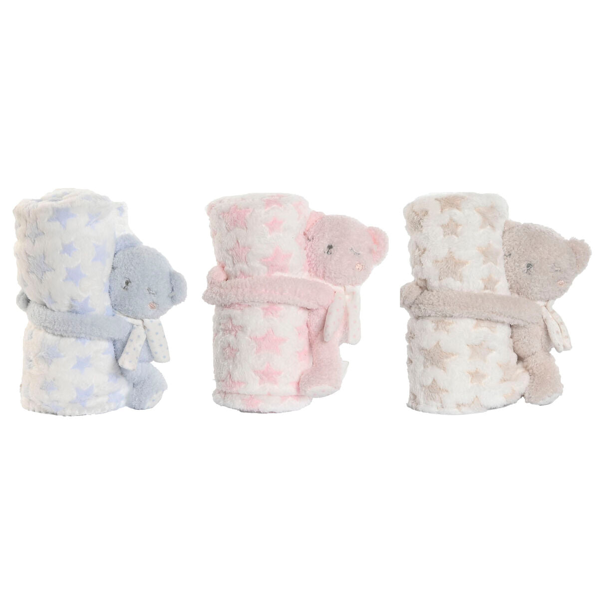 Baby-Geschenk-Set Home ESPRIT Blau Beige Rosa Polyester (3 Stück)