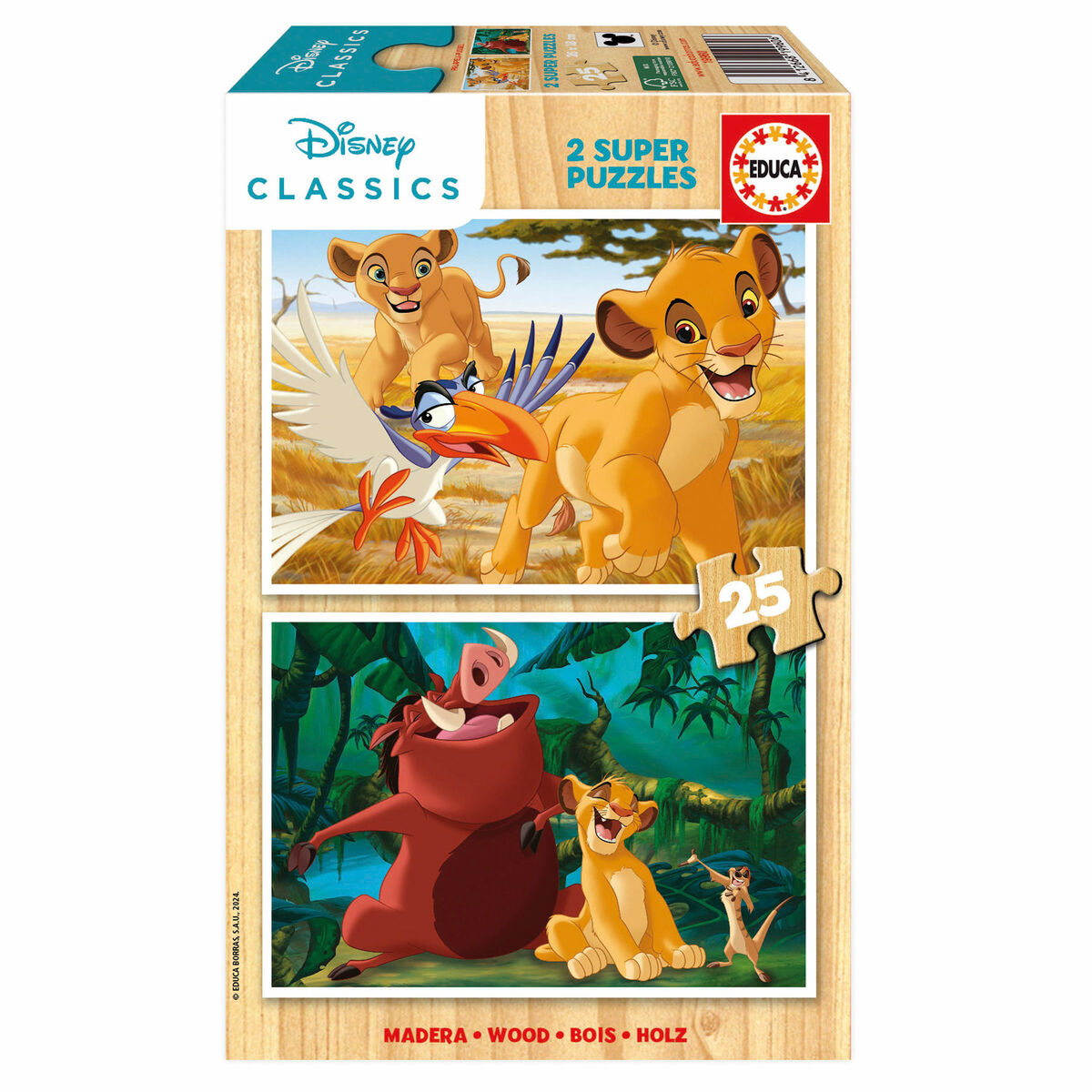 Set de 2 Puzzles The Lion King Classics 25 Pièces