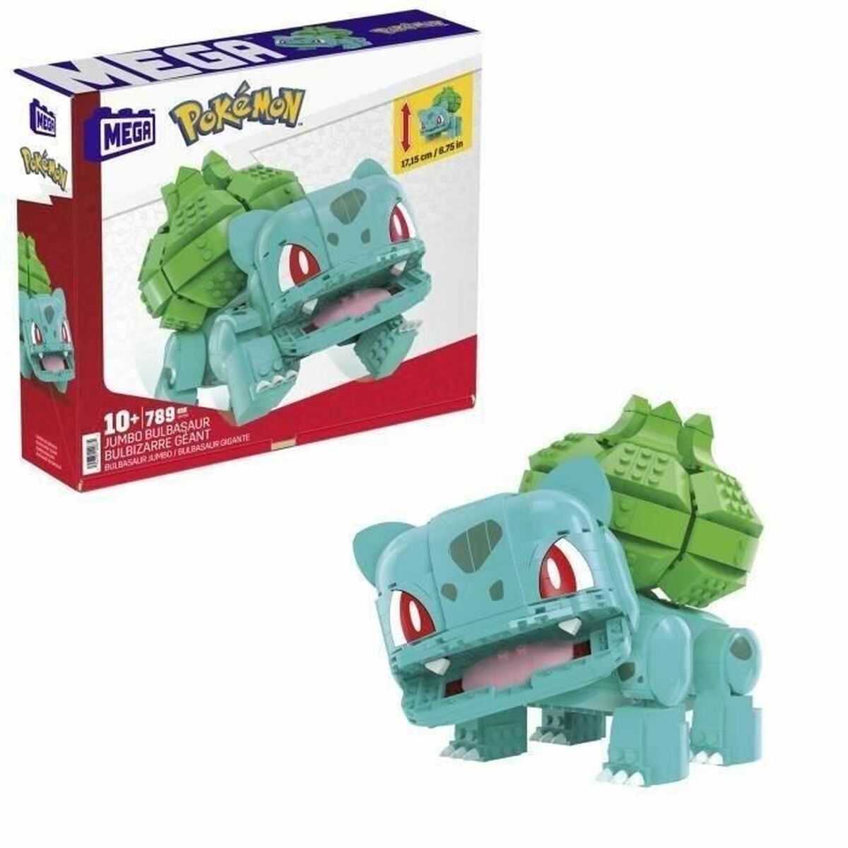 Kit de construction Pokémon Mega Construx - Jumbo Bulbasaur 789 Pièces