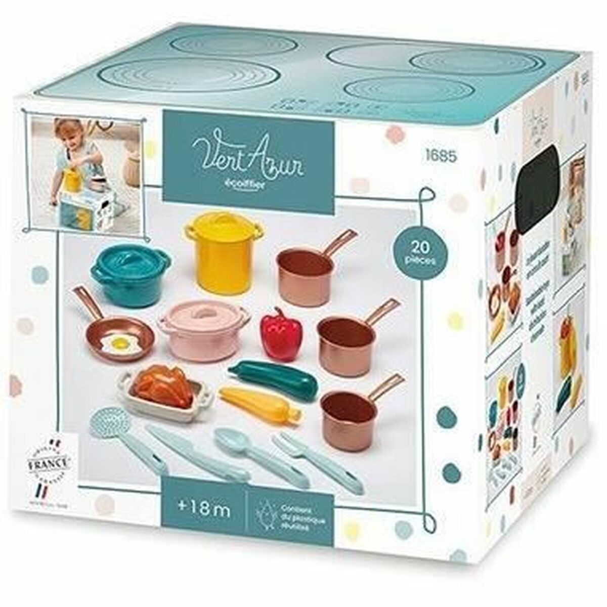 Dinnerware Set Ecoiffier Toy 20 Pieces