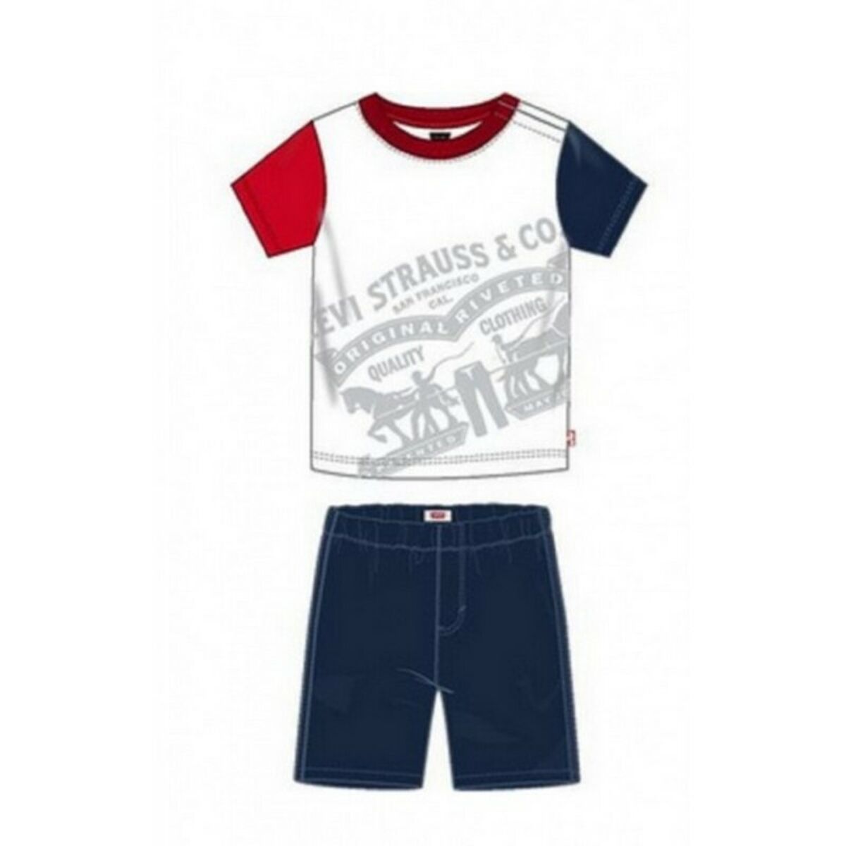 Ensemble de Sport pour Bébé Levi's Color Block Tee