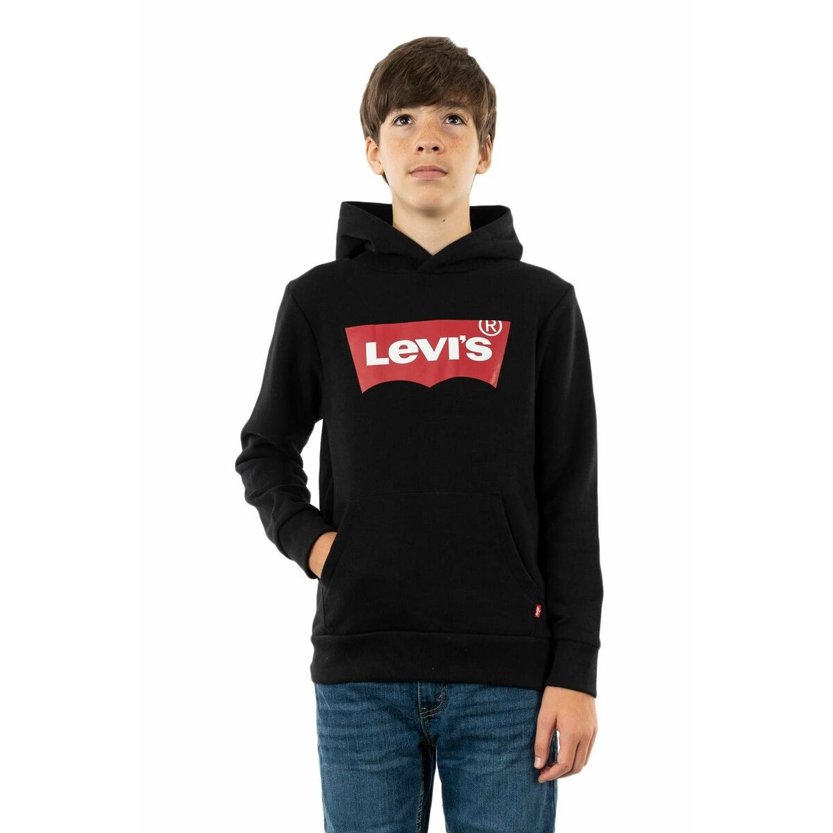 Jungen Sweater mit Kapuze Levi's 9E8778-023 Schwarz