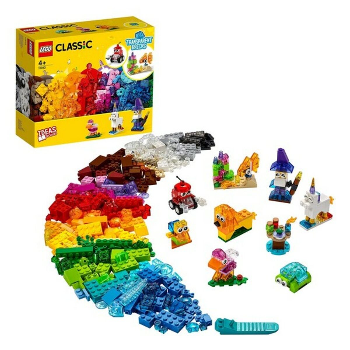 Konstruktionsspiel Classic Transparent Bricks Lego 11013 Bunt