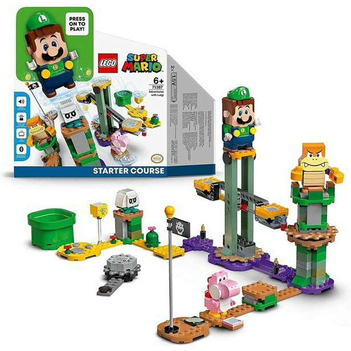 Konstruktionsspiel Super Mario :  Adventures with Luigi Lego 71387 Bunt Rosa 280 Stücke