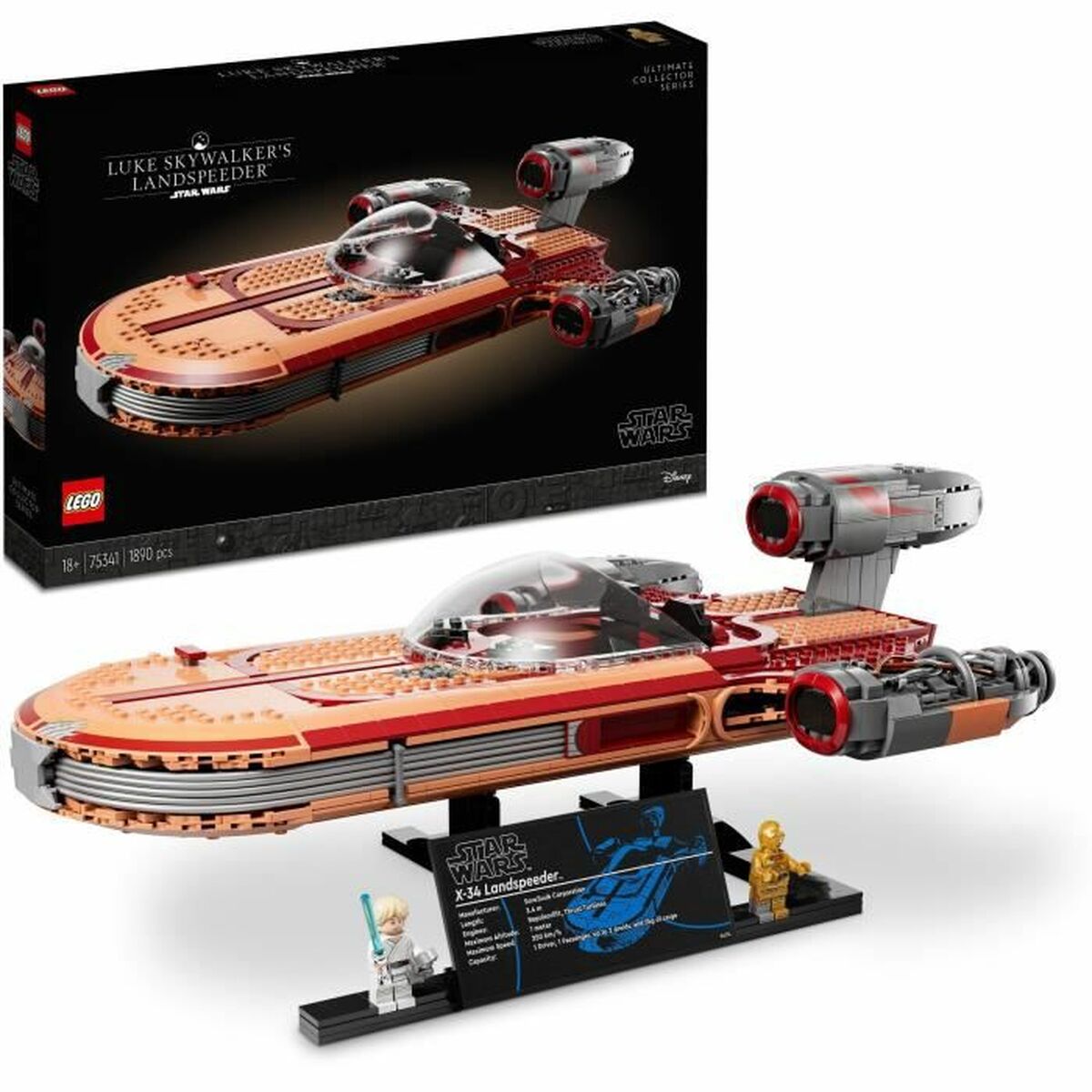 Konstruktionsspiel Lego Star Wars 75341 Luke Skywalker's Landspeeder 1890 Stücke