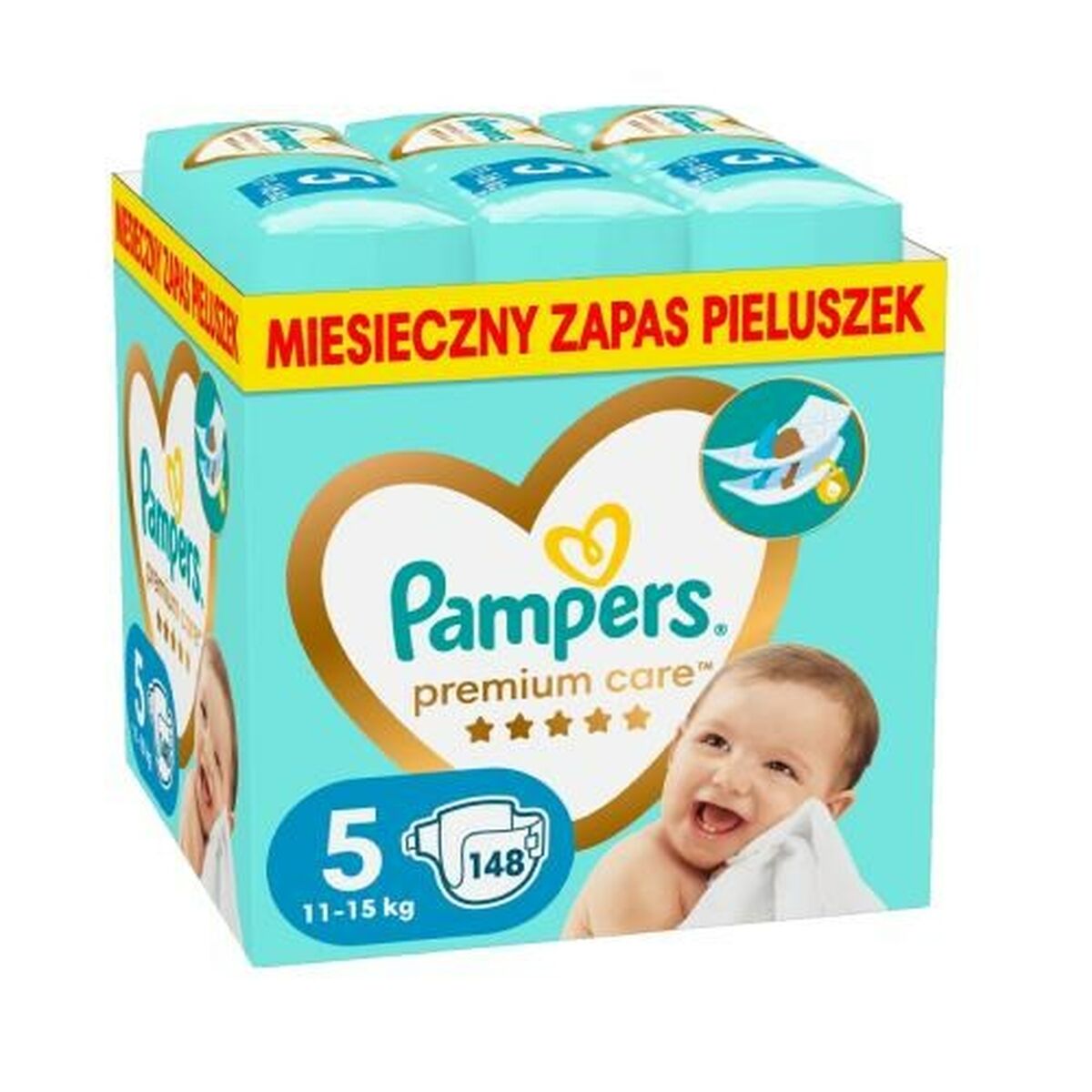 Einweg-Windeln Pampers 5 (148 Stück)