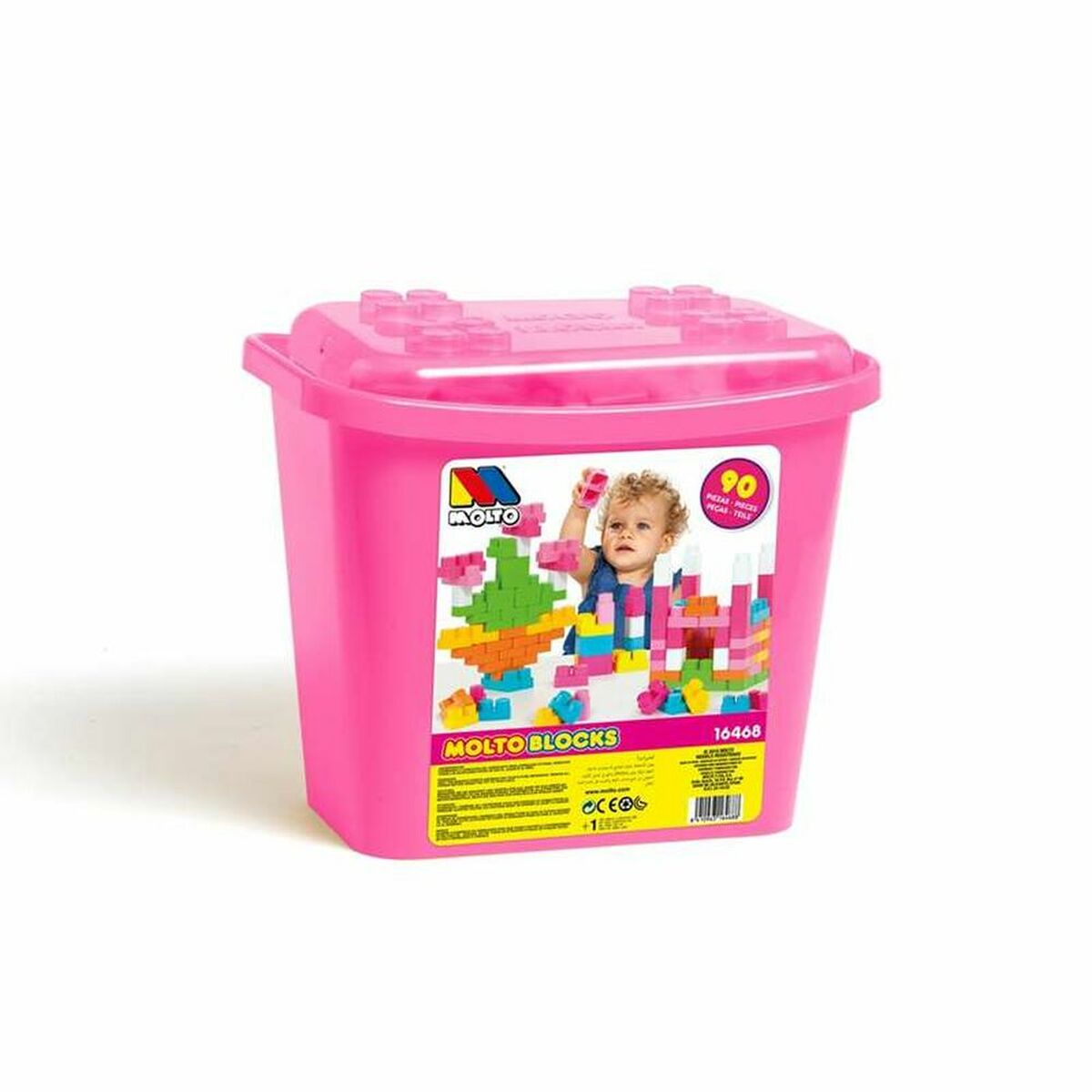 Boîte avec blocs de construction Moltó Blocks (90 pcs)