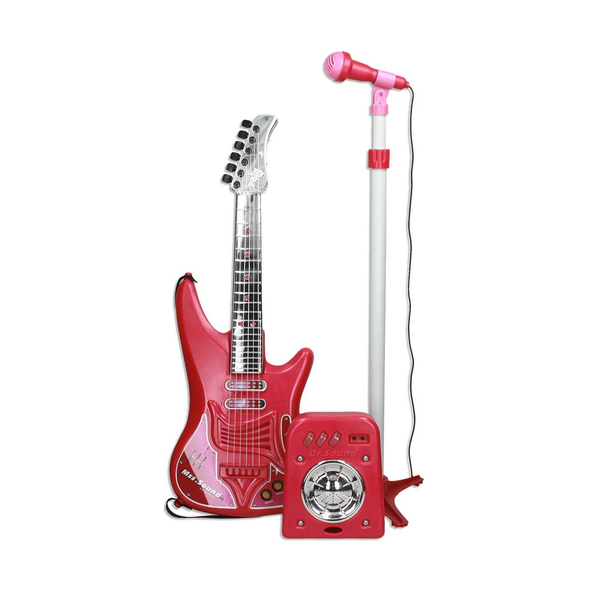 Guitare pour Enfant Reig Microphone Rouge