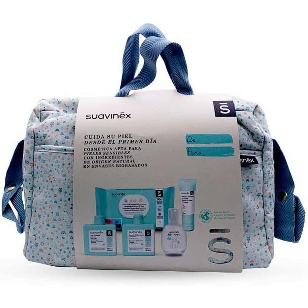 Baby-Geschenk-Set Suavinex Handtasche Blau (6 Stücke)