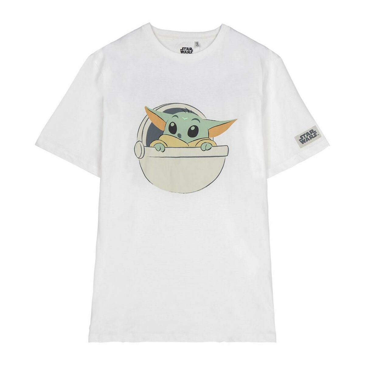 T shirt à manches courtes Enfant The Mandalorian Blanc