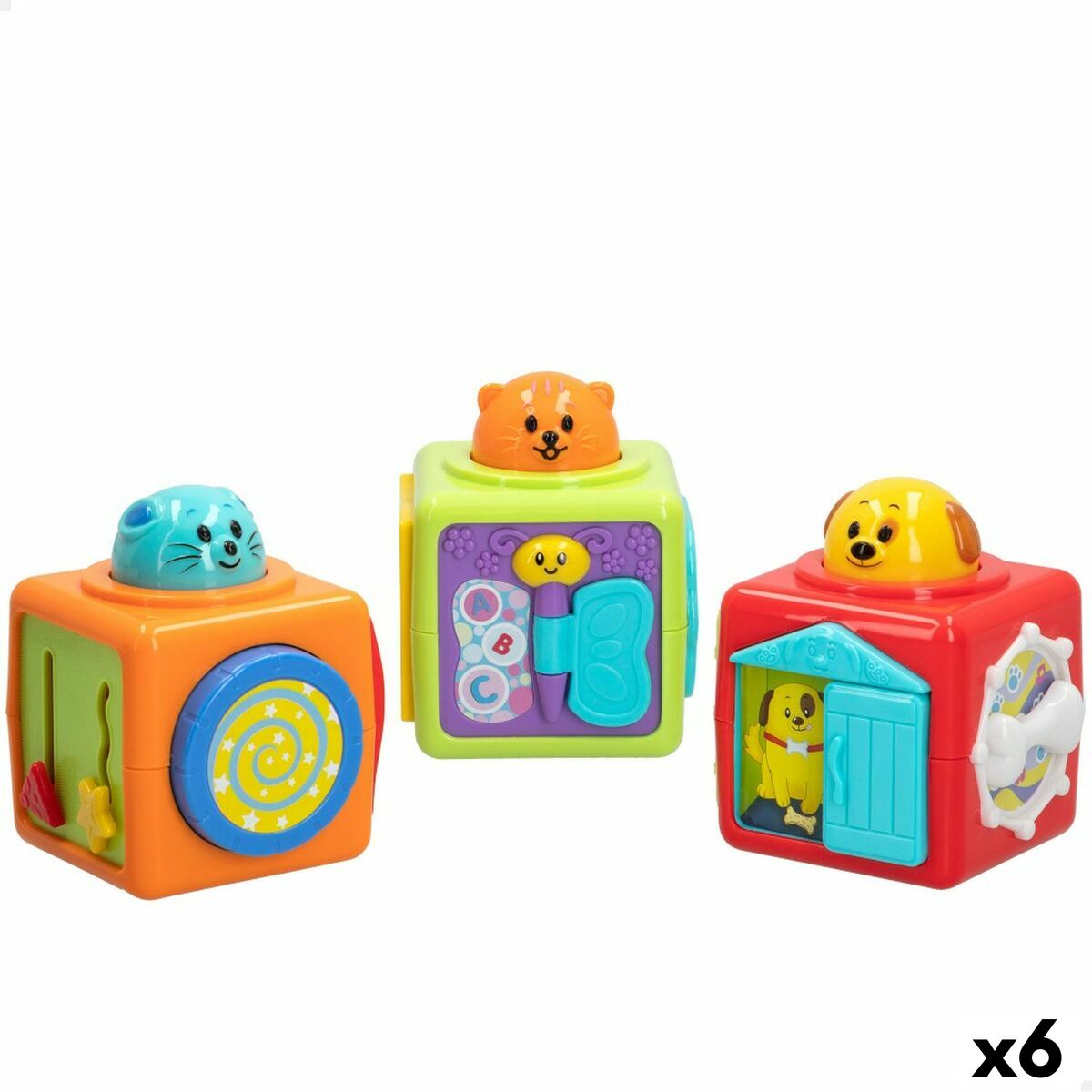 Jeu d'adresse pour bébé Winfun 3 Pièces 8 x 24,5 x 8 cm (6 Unités)