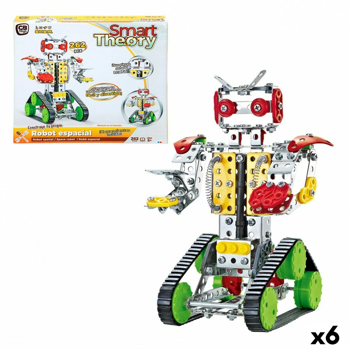 Set de construction Colorbaby Smart Theory 262 Pièces Robot (6 Unités)